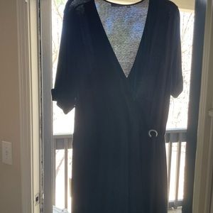 Black wrap dress